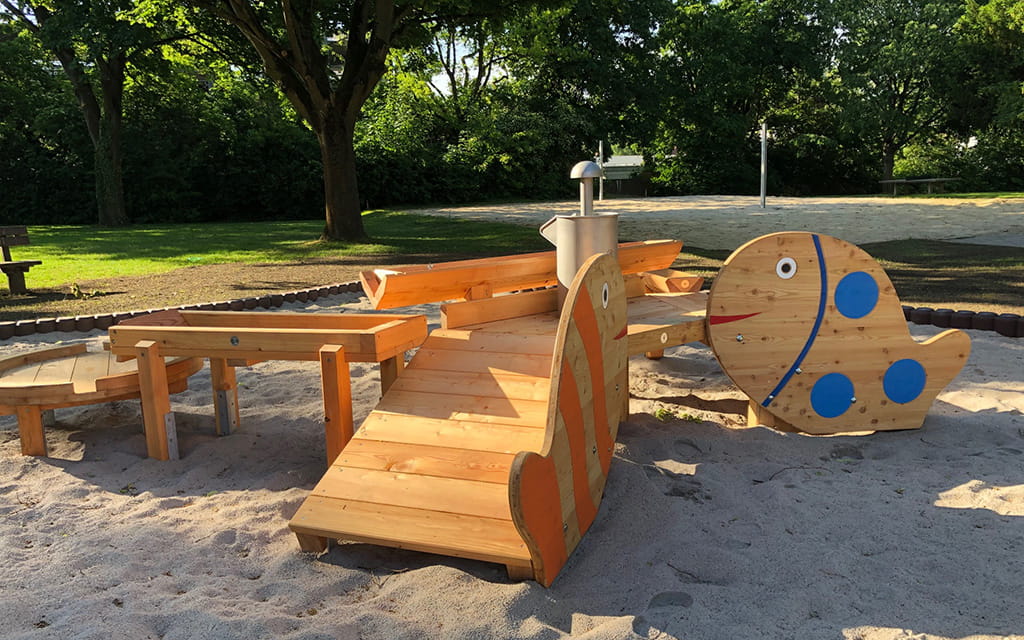 Matschspielplatz im Mainzer Taubertsbergbad